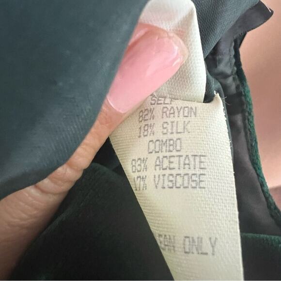 Vintage Nicole Miller Emerald Green Formal Evening Empire Dress - Picture 9 of 9